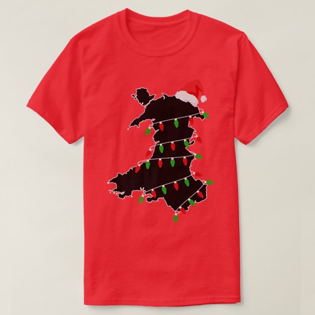 Camiseta Navidades de Nadolig Llawen Wales iluminan Navidad (Diseño del anverso)