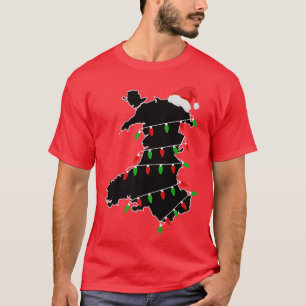Camiseta Navidades de Nadolig Llawen Wales iluminan Navidad