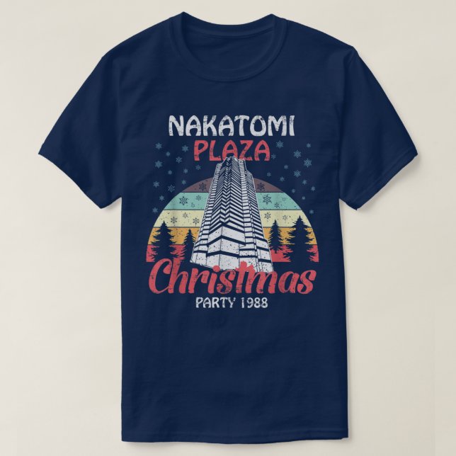 Camiseta Navidades de Nakatomi Plaza Fiesta 1988 Divertidos (Diseño del anverso)