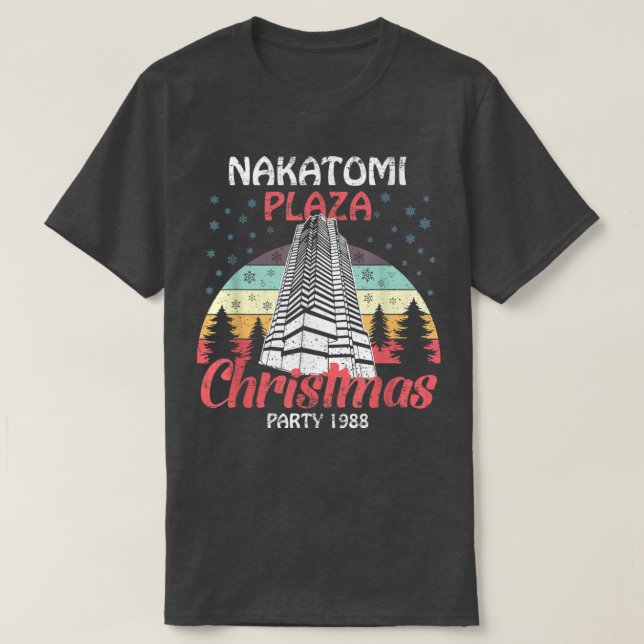 Camiseta Navidades de Nakatomi Plaza Fiesta 1988 Divertidos (Diseño del anverso)