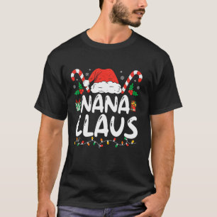 Camiseta Navidades de Nana Claus iluminan a la familia Paja