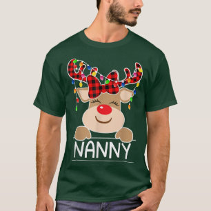 Camiseta Navidades de nanas de renos rojos y Navidades lige