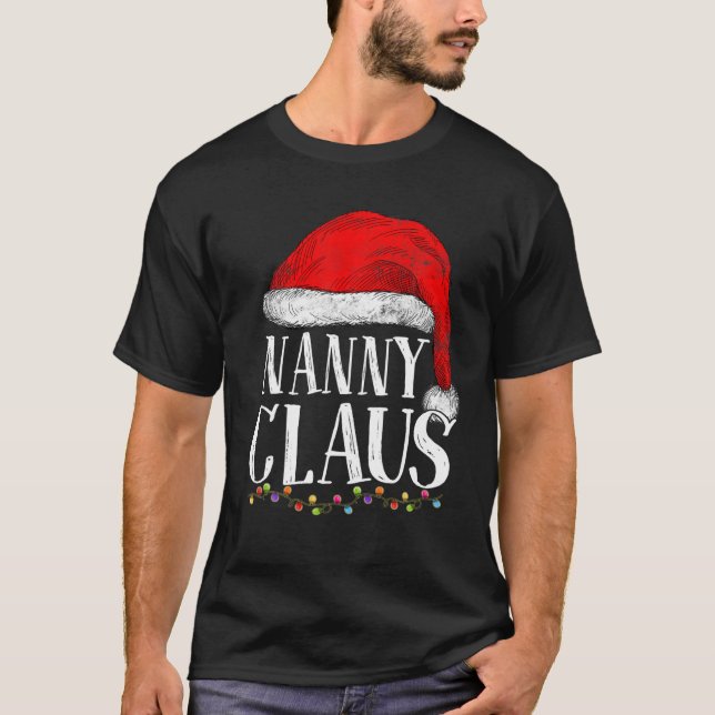 Camiseta Navidades de Nanny Claus Funny Pajamas Santa Claus (Anverso)