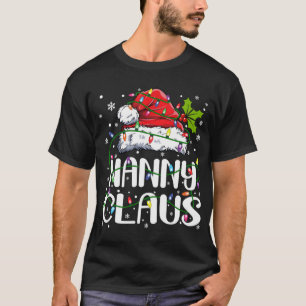 Camiseta Navidades de Nanny Claus iluminan la casa de parej