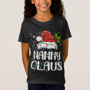 Camiseta Navidades de Nanny Claus iluminan la casa de parej