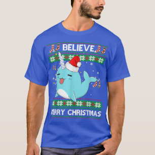 Camiseta Navidades de Narwhal cortan unicornio 