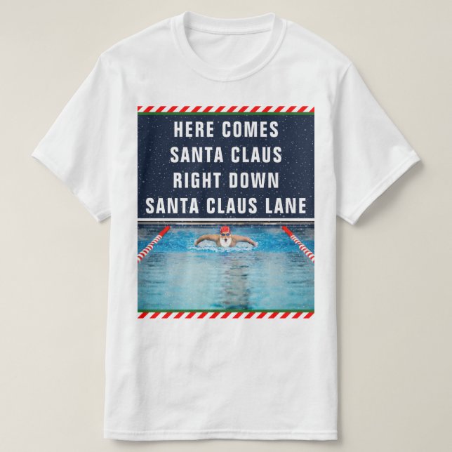 Camiseta Navidades de natación (Diseño del anverso)