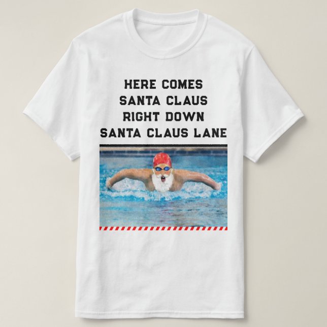 Camiseta Navidades de natación (Diseño del anverso)