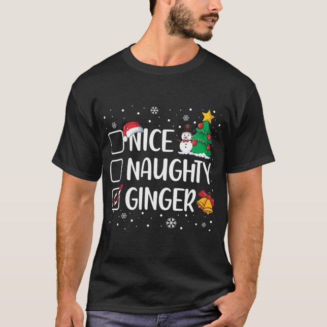 Camiseta Navidades de Naughty Ginger Pajama Candy Cane (Anverso)
