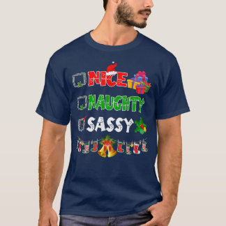 Camiseta Navidades de Naughty Sassy iluminan los adornos de