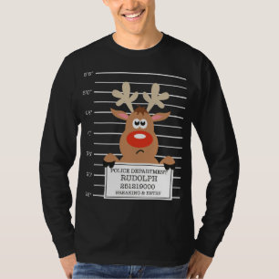 Camiseta Navidades de Navidad criminal de reno rudolfo sué