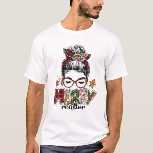 Camiseta Navidades de navidad de Messy Bun Christmas Tree R