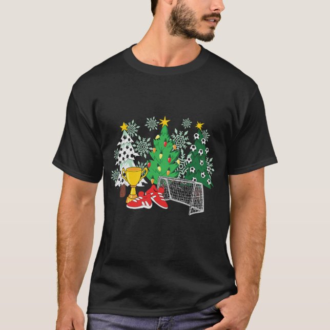 Camiseta navidades de navidad futbolística divertidos (Anverso)