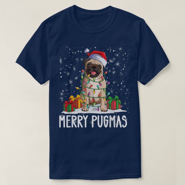 Camiseta Navidades de Navidad Pugmas 2022 Fiesta Pug Lov (Diseño del anverso)