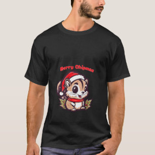 Camiseta Navidades de navidad y Navidad posan cute Chipmunk