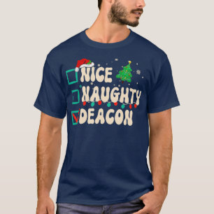 Camiseta Navidades de Nice Naughty Deacon Xmas List Santa C