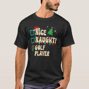 Camiseta Navidades de Nice Naughty Golf Player List Santa C