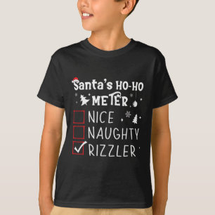 Camiseta Navidades de Nice Naughty Rizzler List Xmas Rizz S