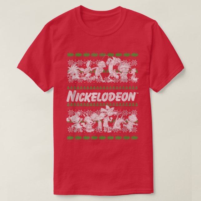 Camiseta Navidades de Nickelodeon: varias franquicias: suec (Diseño del anverso)