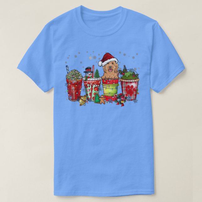 Camiseta Navidades de Nieve de Cockapoo Iced Latte (Diseño del anverso)