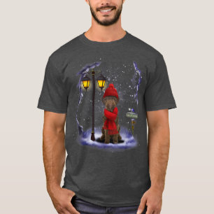 Camiseta Navidades de Nieve Lagotto Romagnolo Santa Inviern