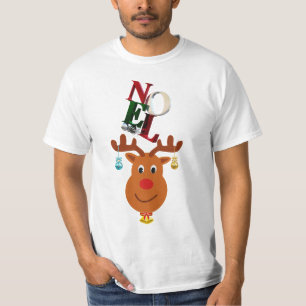 Camiseta Navidades de Noel Deer Bells Bauble Rudolf Snowfla