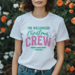 Camiseta Navidades de nombre de familia personalizados que<br><div class="desc">¡Celebra la temporada de fiestas con una camiseta personalizada de "equipo de Navidades"! Este diseño festivo es perfecto para reuniones familiares, fiestas de Navidades o sesiones fotográficas. Personalizar con el nombre de tu familia por un placer divertido y memorable. La divertida mezcla de tipografía audaz y escritura caprichosa añade un...</div>