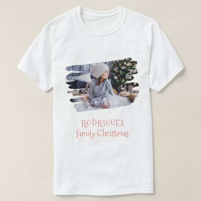 Camiseta Navidades De Nombre Familiar Agregar Propio Diseño (Diseño del anverso)