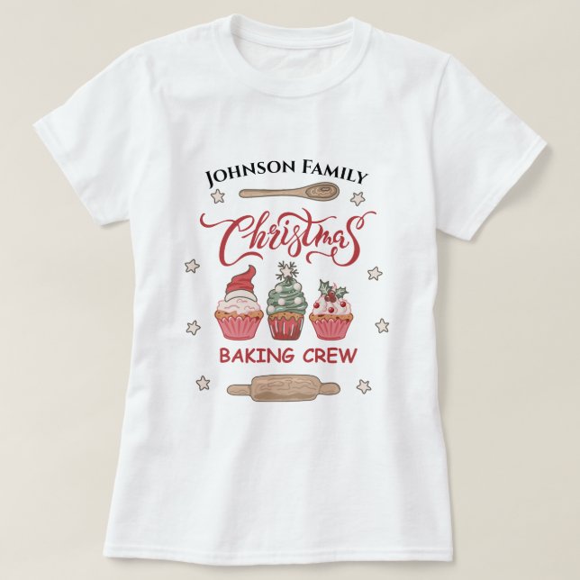 Camiseta Navidades de nombres personalizados coincidiendo c (Diseño del anverso)