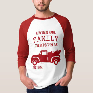 Camiseta Navidades de nombres personalizados del Camión de