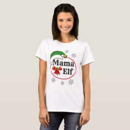 Camiseta Navidades de Novedad de mujeres MAMA ELF COSTUME T