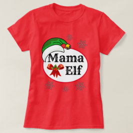 Camiseta Navidades de Novedad de mujeres MAMA ELF COSTUME T