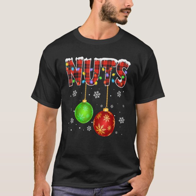 Camiseta Navidades de nueces coincidentes Parejas Coinciden (Anverso)