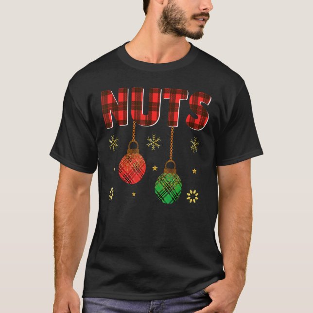 Camiseta Navidades de nueces de pecho coincidiendo con la p (Anverso)