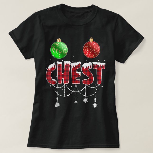 Camiseta Navidades de nueces de pecho Divertido Pareja coin (Diseño del anverso)
