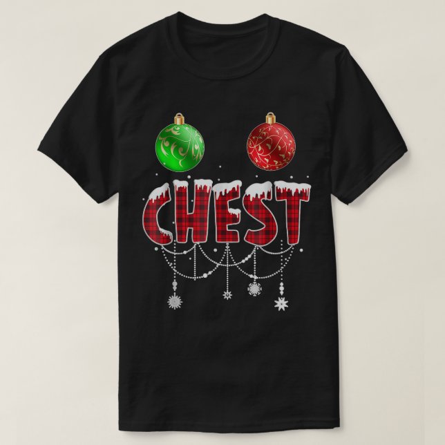 Camiseta Navidades de nueces de pecho Divertido Pareja coin (Diseño del anverso)