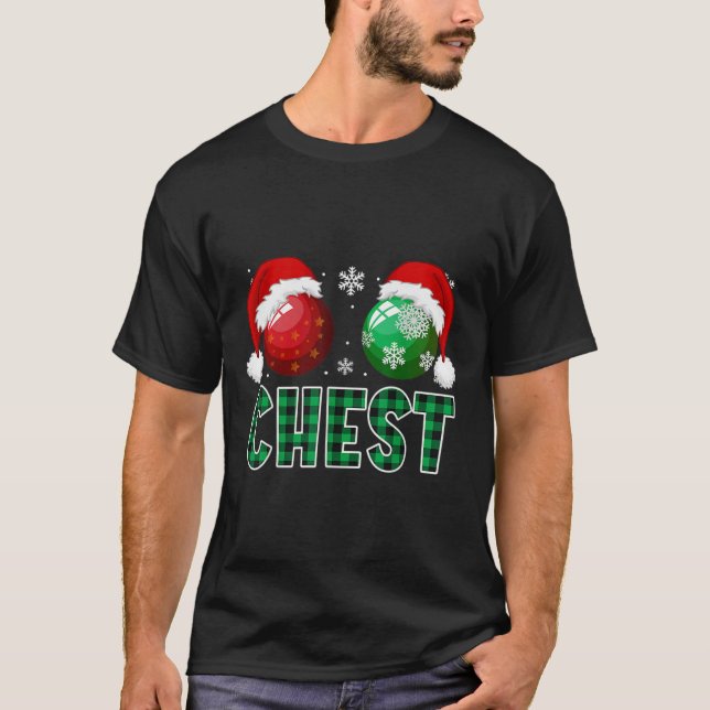Camiseta Navidades de nueces de pecho divertidos con castañ (Anverso)