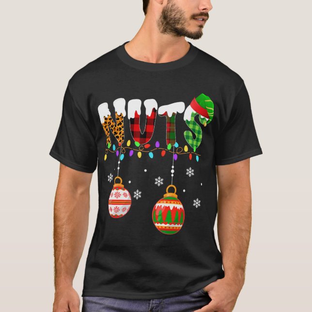 Camiseta Navidades de nueces de pecho graciosas  castañas a (Anverso)
