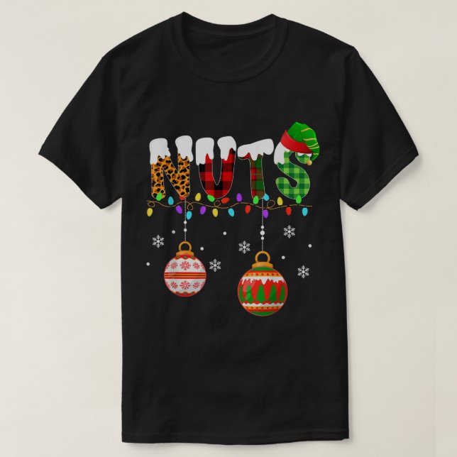 Camiseta Navidades de nueces de pecho graciosas  castañas a (Diseño del anverso)