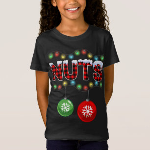 Camiseta Navidades de nueces de pecho iluminan a la pareja 