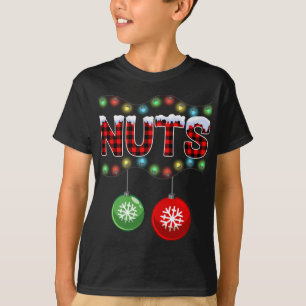 Camiseta Navidades de nueces de pecho iluminan a la pareja 