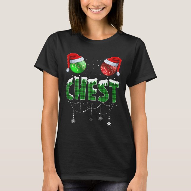Camiseta Navidades de nueces de pecho que coinciden con cas (Anverso)