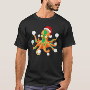 Camiseta Navidades de Octopus Santa Hat contra los niños