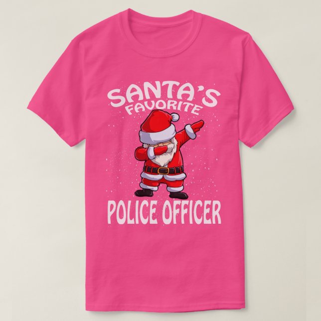 Camiseta Navidades de oficiales de policía favoritos de San (Diseño del anverso)