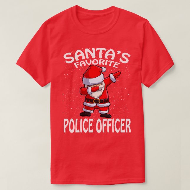 Camiseta Navidades de oficiales de policía favoritos de San (Diseño del anverso)