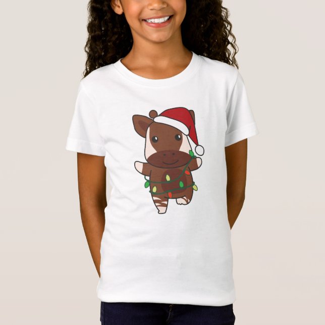 Camiseta Navidades de Okapi Animales de Invierno Holiday Ok (Anverso)