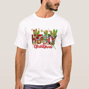 Camiseta Navidades De Oro Occidental Gorra Vaquero Y Cactus