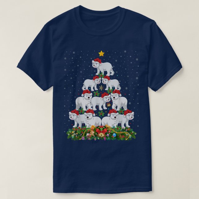 Camiseta Navidades de oso animal del oso polar amante de lo (Diseño del anverso)
