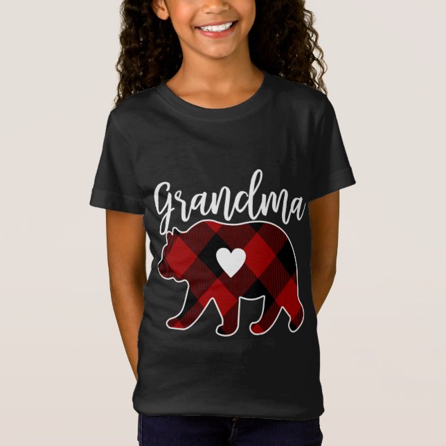 Camiseta Navidades De Oso De Abuela Decoración En Búfalo (Anverso)