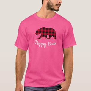 Camiseta Navidades de oso de amapola Pajama Búfalo Rojo Tir